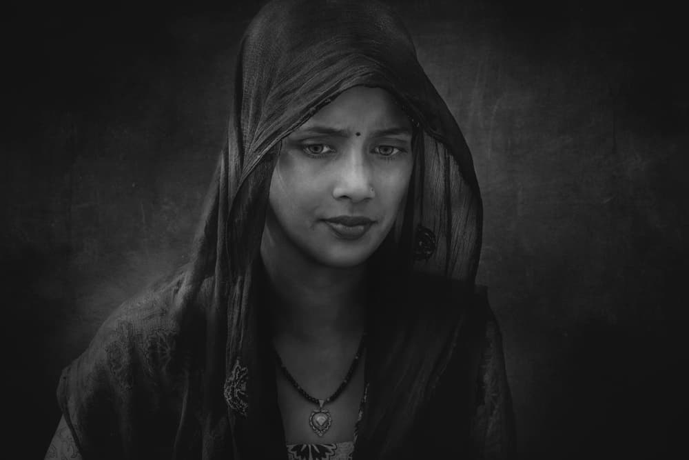 Pensive Woman Portrait by Svetlin Yosifov — canvas wall art