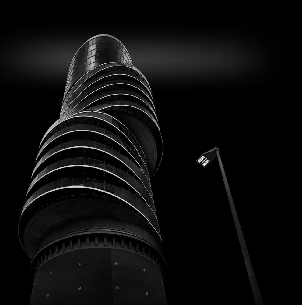 Modern Spiral Tower by Wolfgang Mothes — canvas wall art
