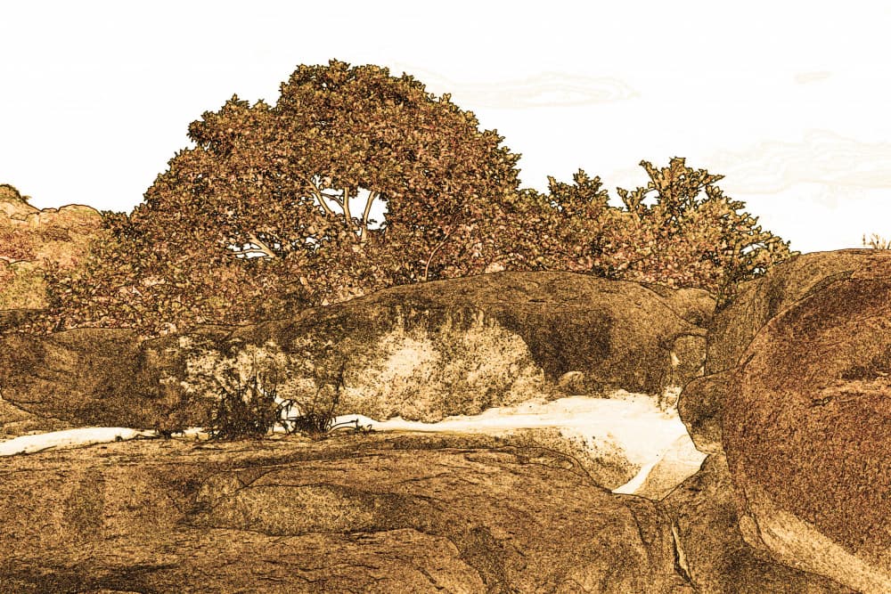 Tranquil Island Rocks by Santhosh ch — canvas wall art