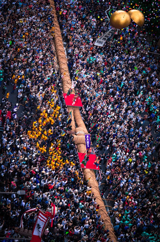 Giant Rope Festival Crowd by YUTAKA KURAHASHI — canvas wall art