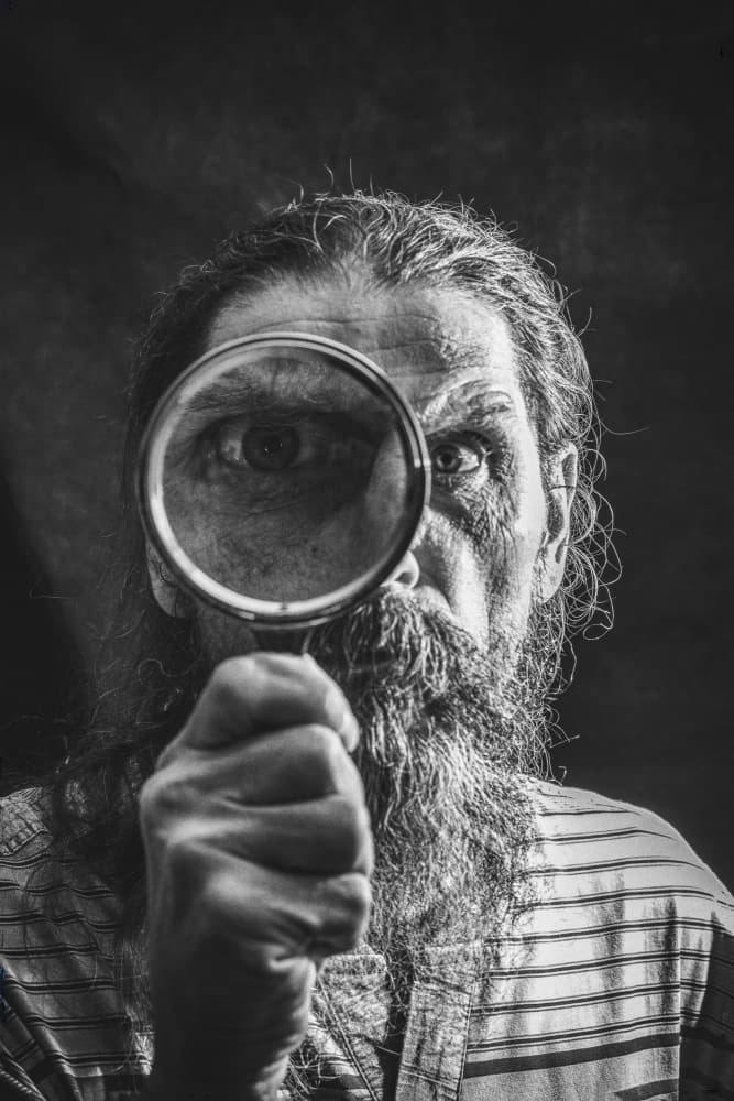Magnified Eye Portrait by Brig Barkow — canvas wall art