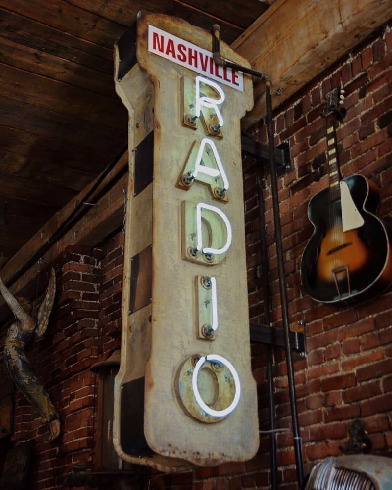 Vintage Nashville Radio by Del Mundo Imagery — canvas wall art