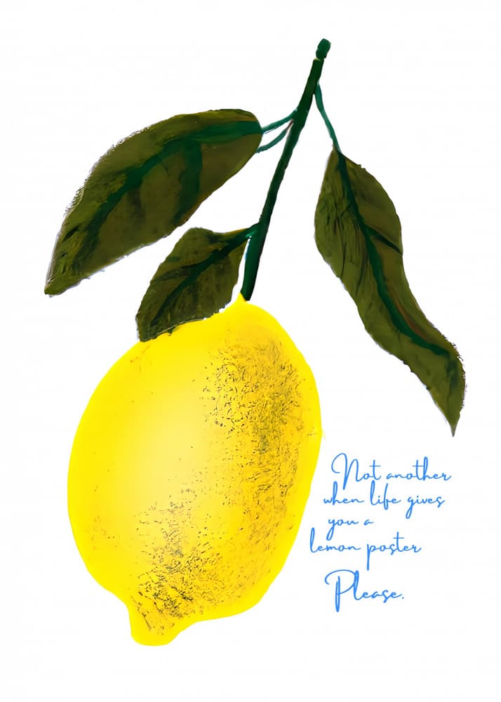 Funny Lemon Saying by Merel Takken — canvas wall art
