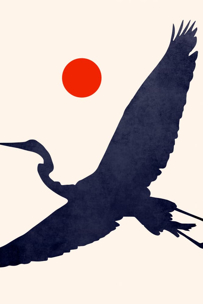 Crane by Kubistika — canvas wall art
