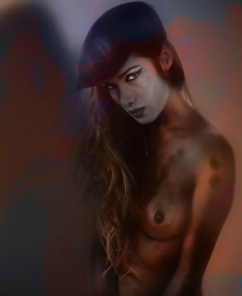 Sensual Beret Portrait by Giordano Affolti — canvas wall art