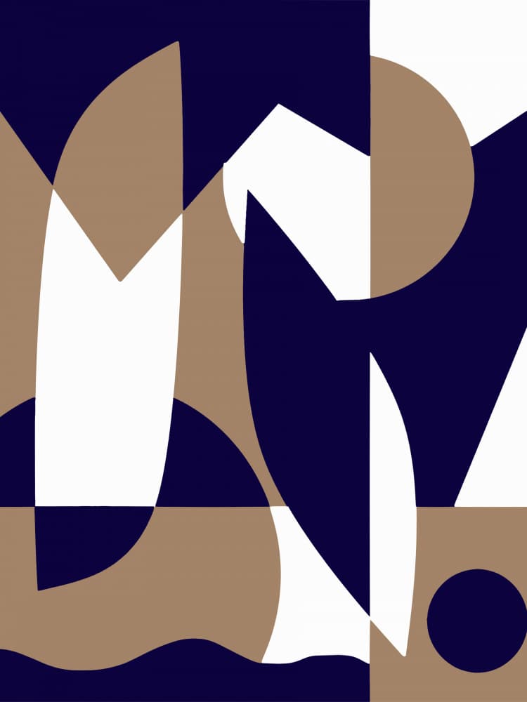 Abstract Geometric Shapes by Little Dean — canvas wall art