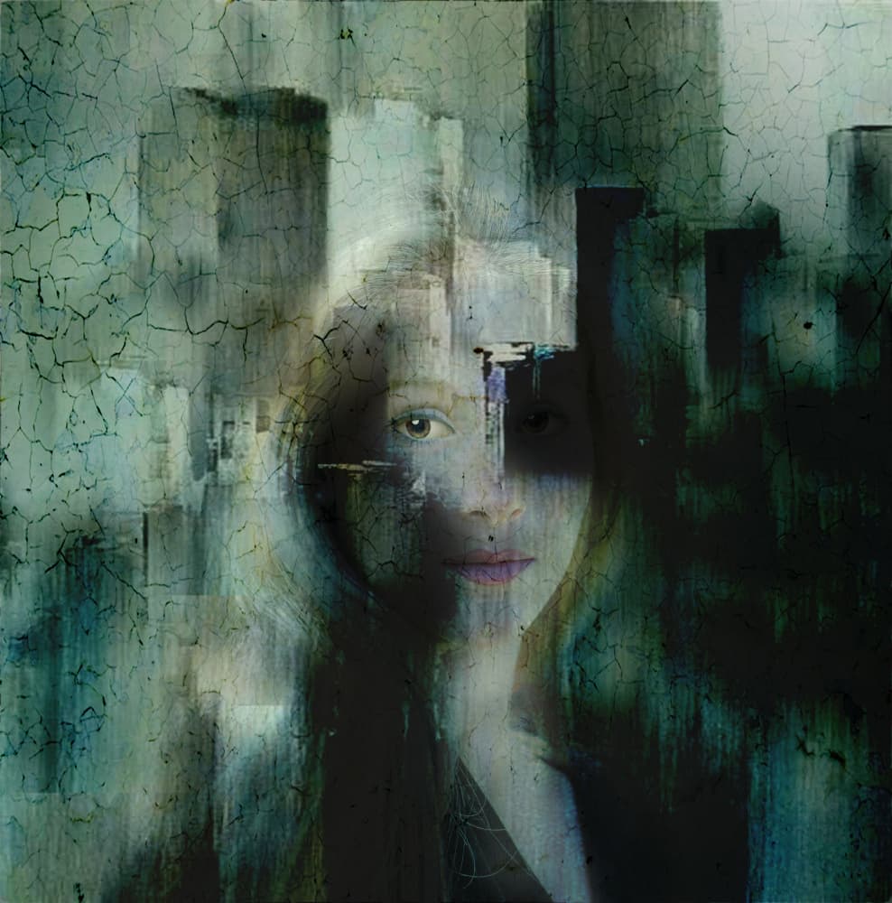 Mysterious Urban Woman by Natalia — canvas wall art