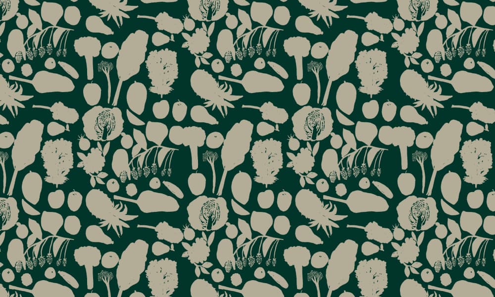 Green Produce Silhouettes by Gemma Bardot — canvas wall art