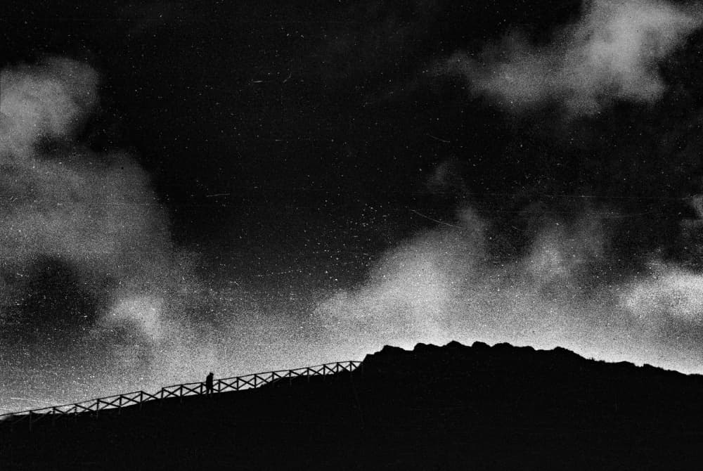 Lone Figure Starry Night by Paulo Abrantes — canvas wall art