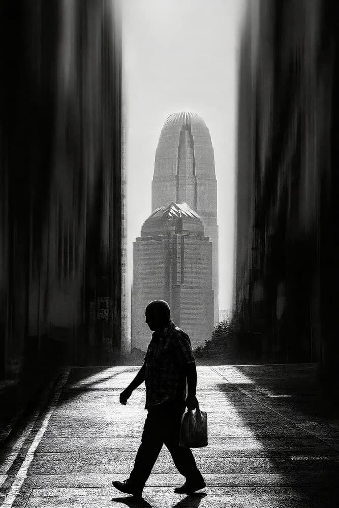 City Street Silhouette by X-FlyingKN — canvas wall art
