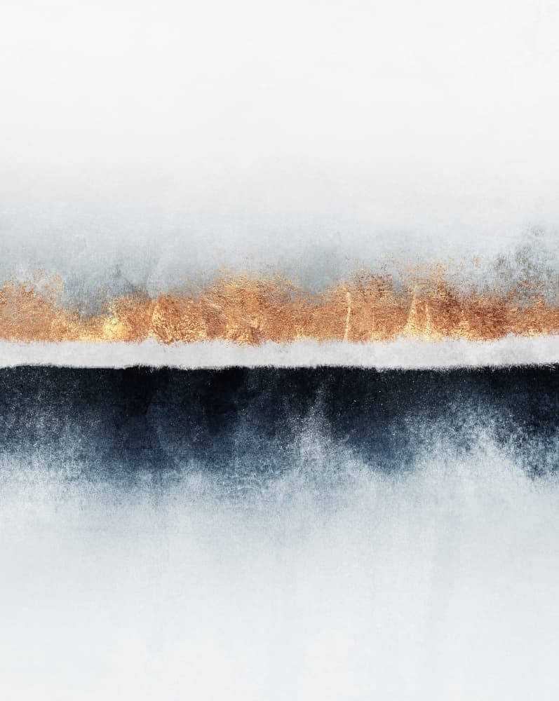 Golden Horizon Abstract by Elisabeth Fredriksson — canvas wall art