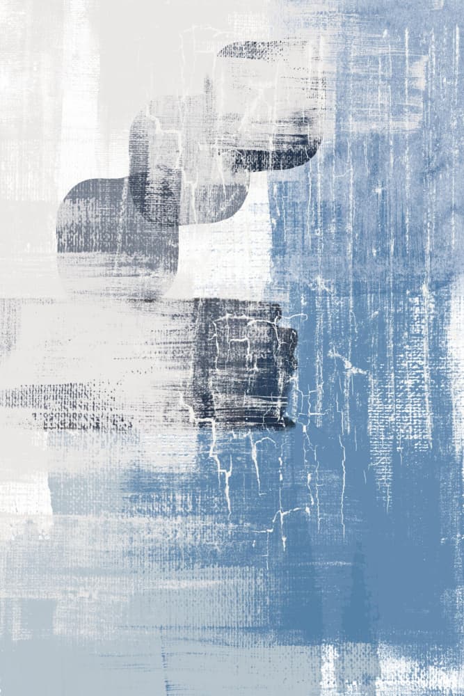 Textured Blue Abstract by Sally Ann Moss — canvas wall art