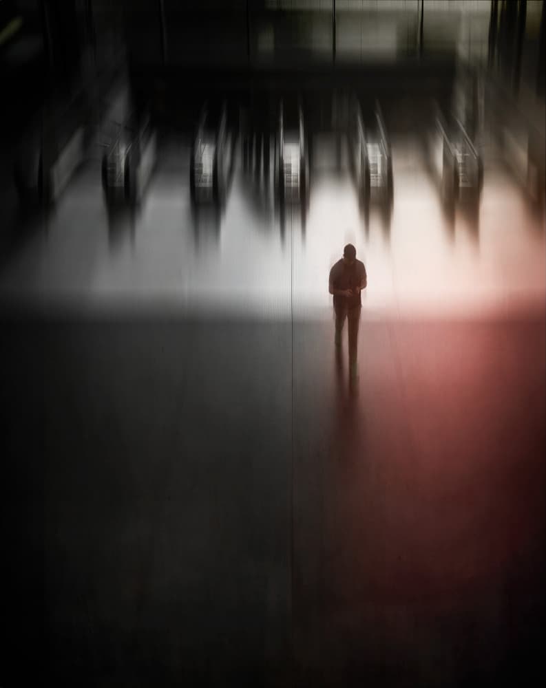 Modern Urban Solitude by Annette Guo — canvas wall art