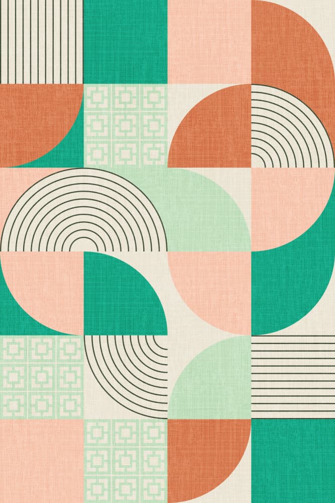 Mid-Century Geometric Play by Alexandra Weise — canvas wall art