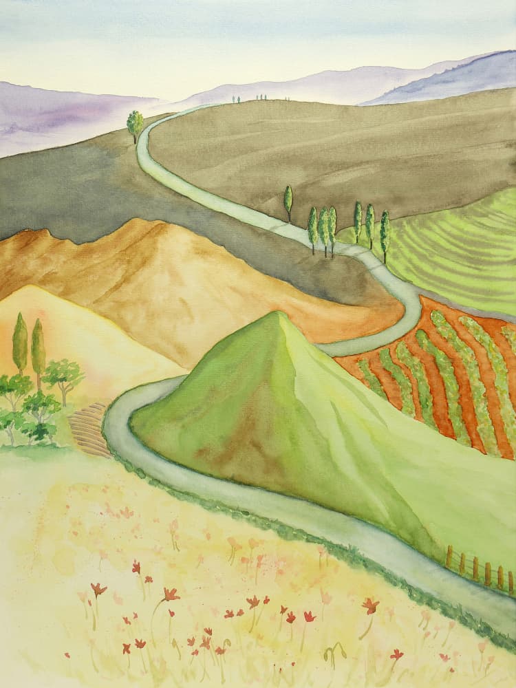 Winding Country Road by Natalie Bruns — canvas wall art