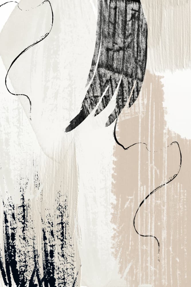 Abstract Neutral Strokes by Sally Ann Moss — canvas wall art