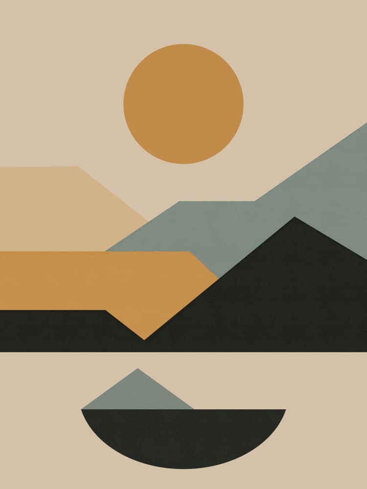 Abstract Desert Sun Reflection by Little Dean — canvas wall art
