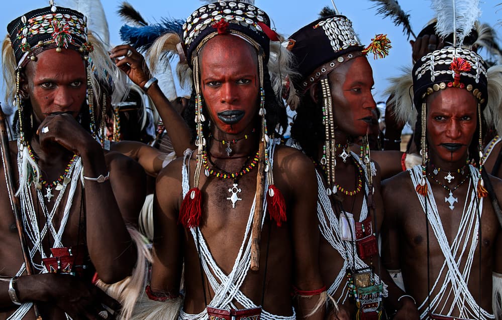Adorned Tribal Men by Joxe Inazio Kuesta Garmendia — canvas wall art