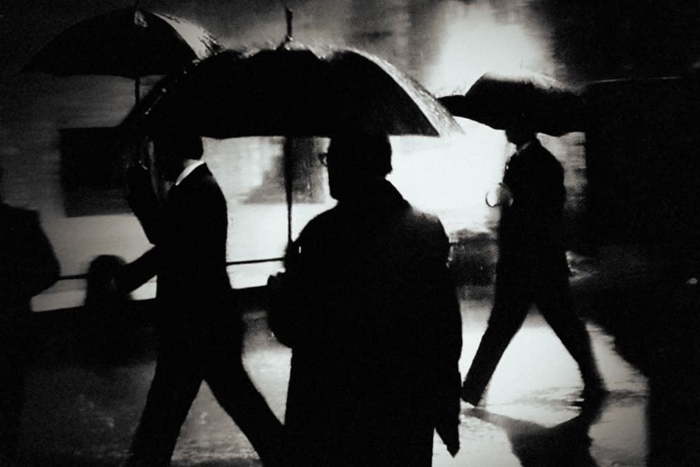 Rainy City Night by Holger Droste — canvas wall art