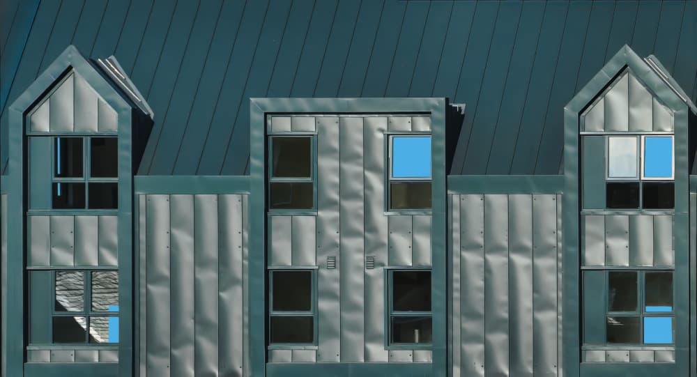 Geometric Blue Windows by Eden Antho — canvas wall art