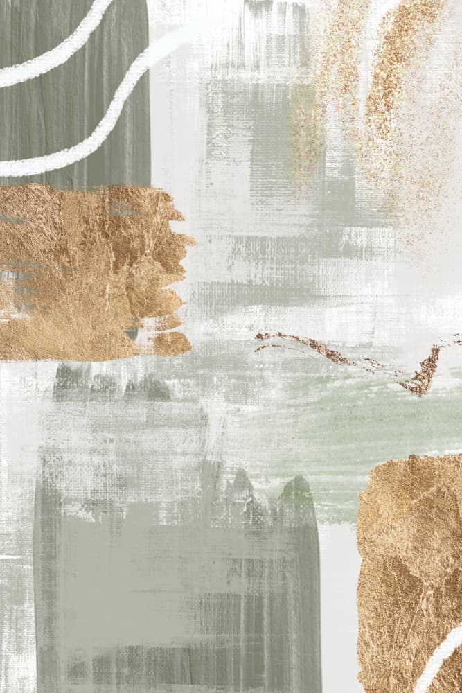 Gold Sage Abstract by Sally Ann Moss — canvas wall art