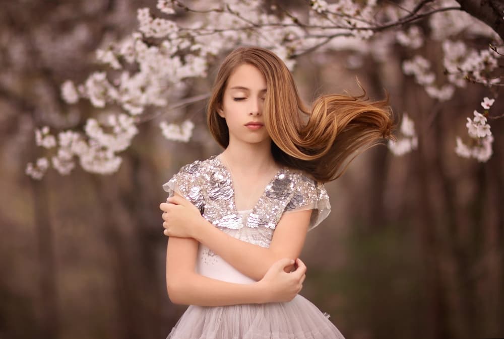 Dreamy Spring Girl by Katie Andelman — canvas wall art