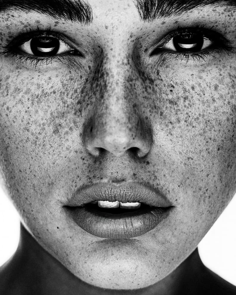 Intense Freckled Gaze by Martin Krystynek MQEP — canvas wall art