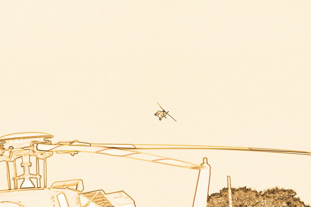 Distant Helicopter Flight by Santhosh ch — canvas wall art