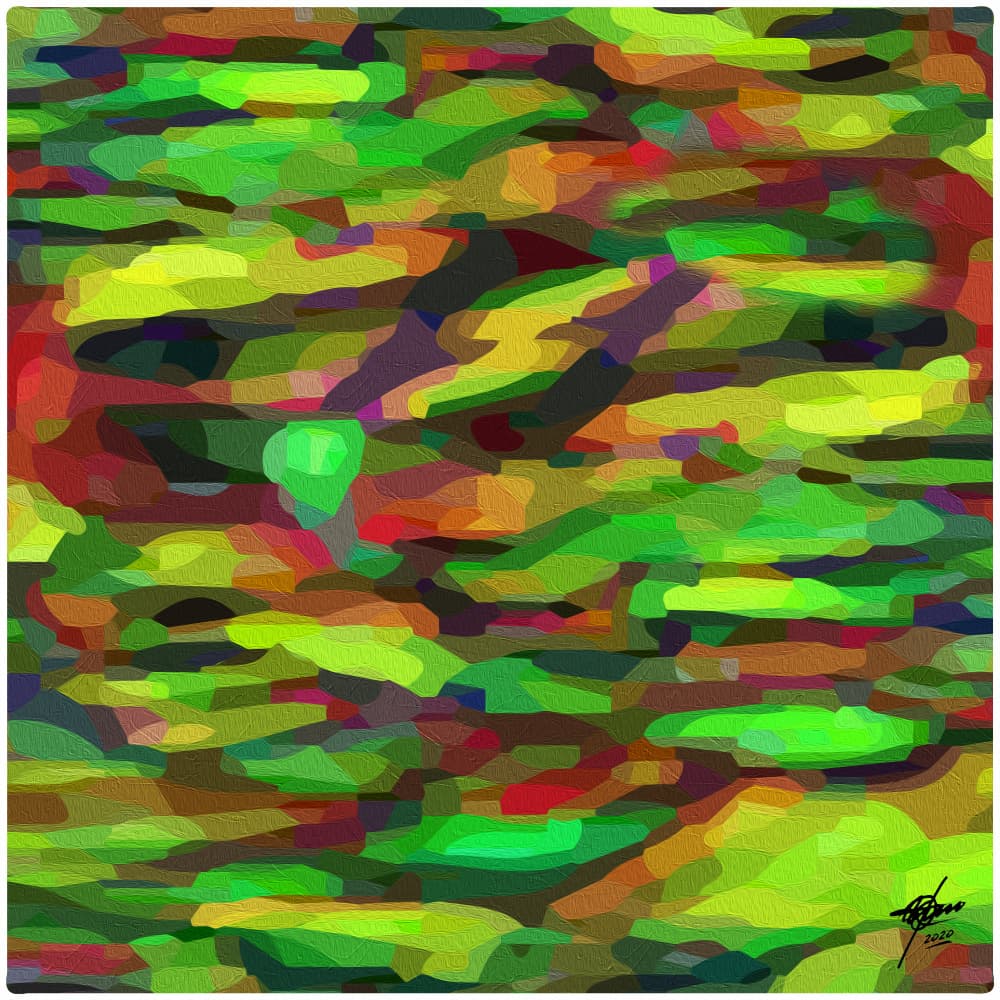 Vibrant Green Abstract Flow by Osvaldo Russo — canvas wall art