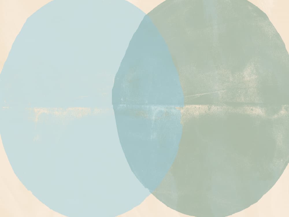 Soft Geometric Overlap by Dina Dankers — canvas wall art