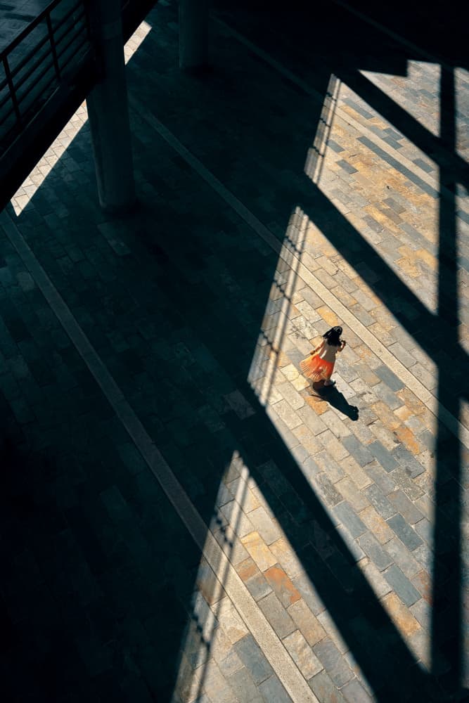 Woman in Sunlight Shadows by MingLun Tsai (蔡明倫) — canvas wall art