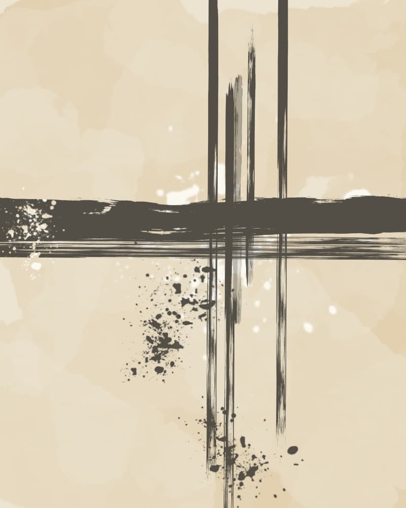 Abstract Crossed Strokes by Sannel Larson — canvas wall art