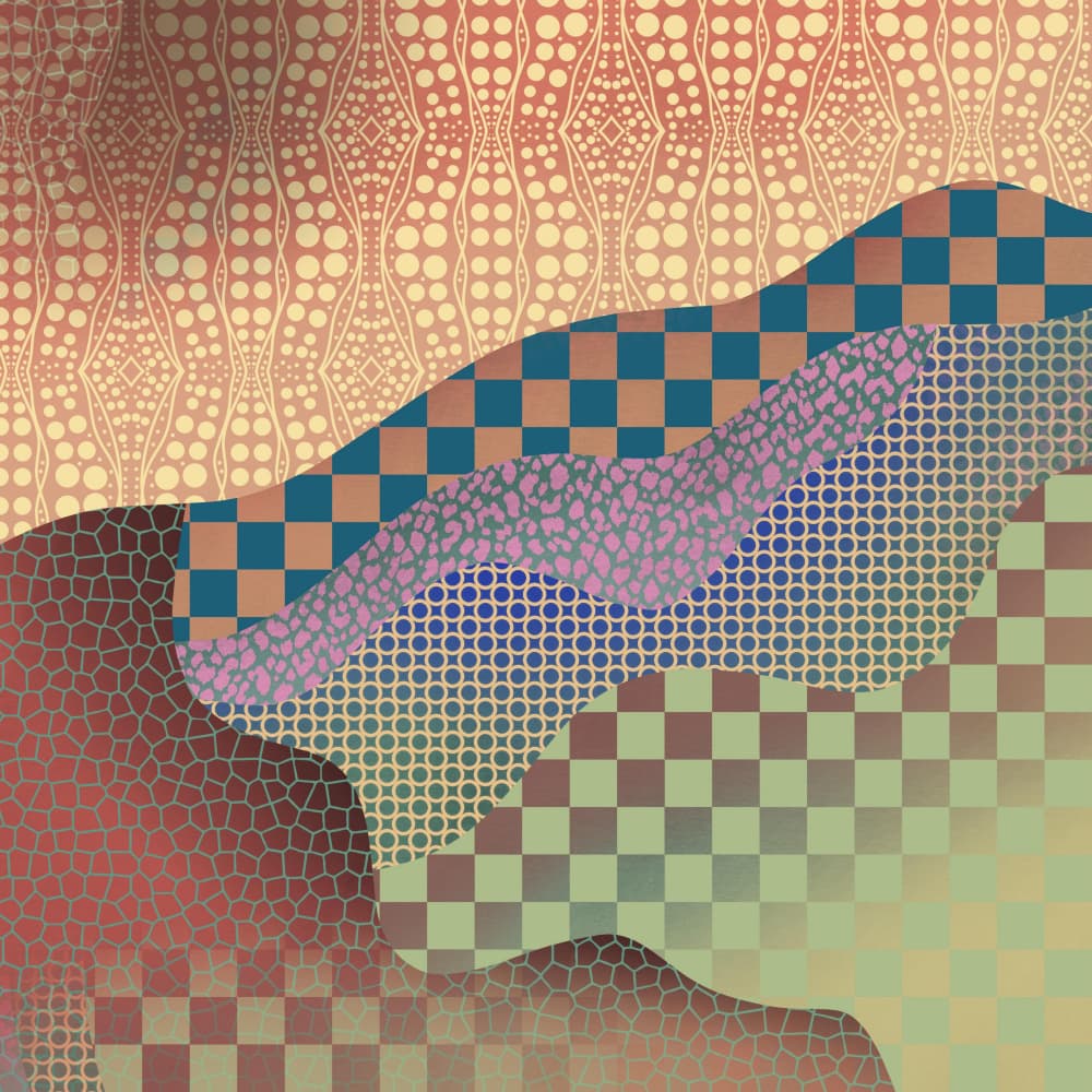 Colorful Pattern Waves by Little Dean — canvas wall art