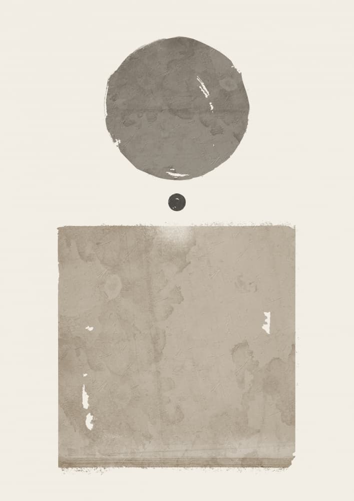 Minimalist Gray Shapes by Ema Paraschiv — canvas wall art