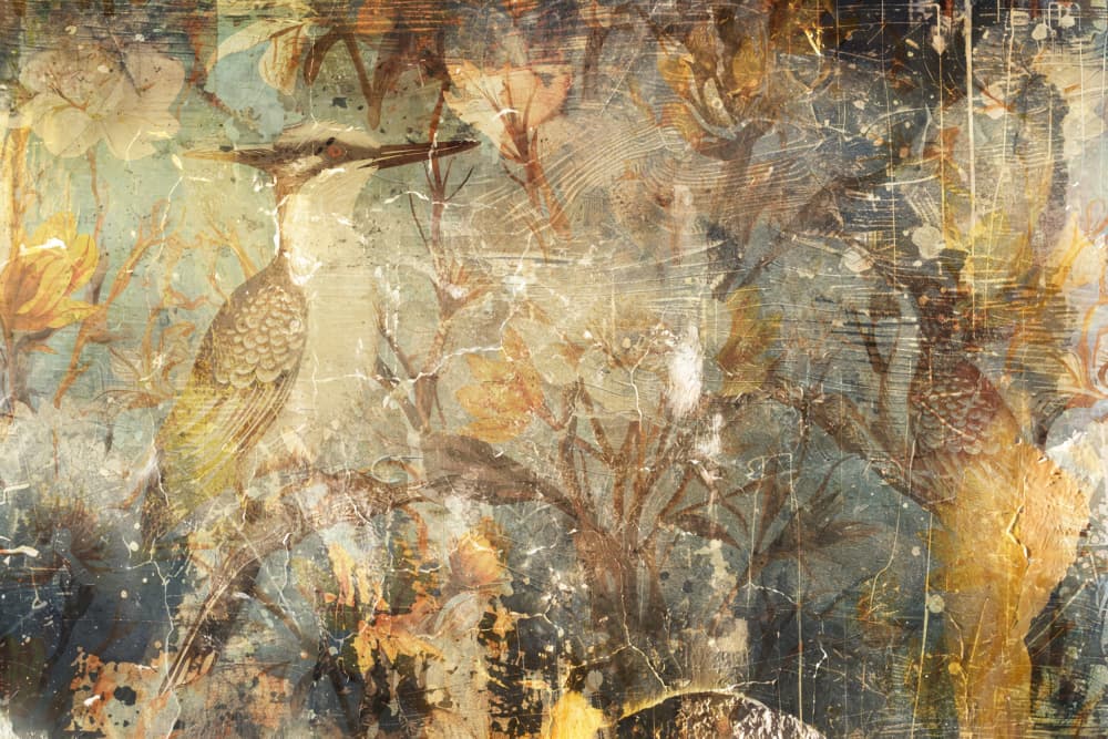 Vintage Tropical Jungle Bird by Rafal Kulik — canvas wall art