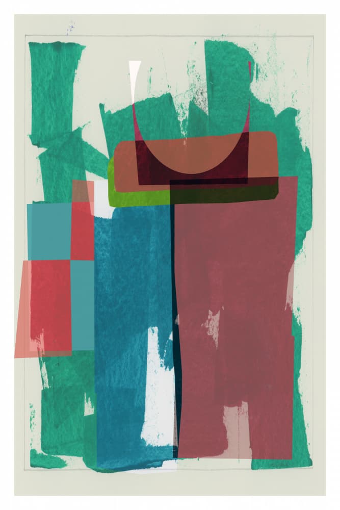 Geometric Color Blocks by cartissi — canvas wall art