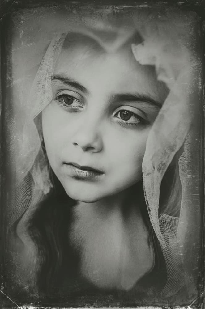 Pensive Veiled Child by Desislava Ignatova — canvas wall art
