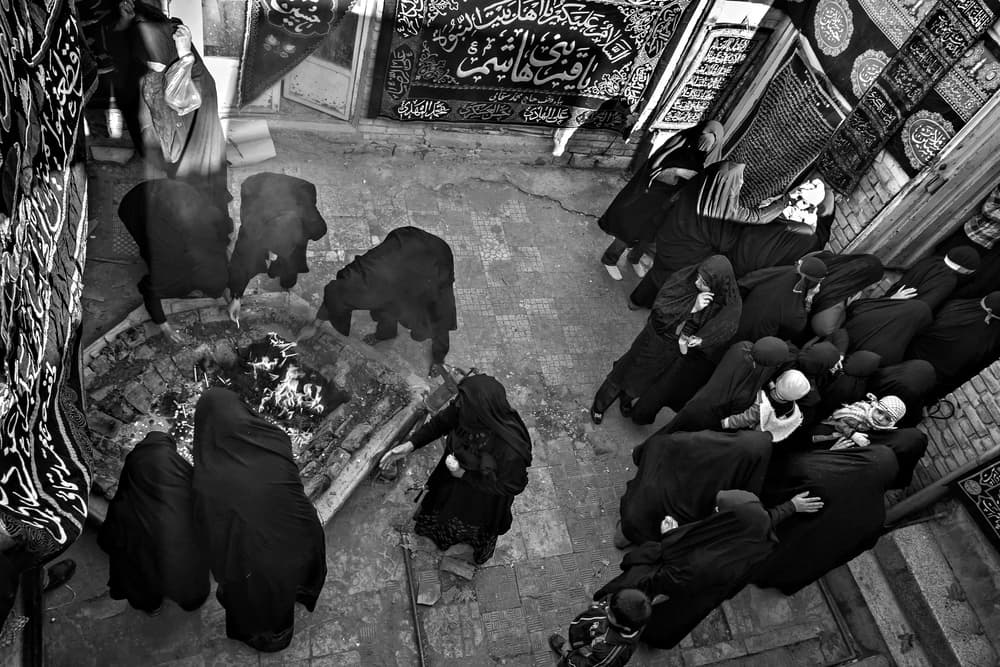 Solemn Ritual Gathering by Mohammadreza Momeni — canvas wall art