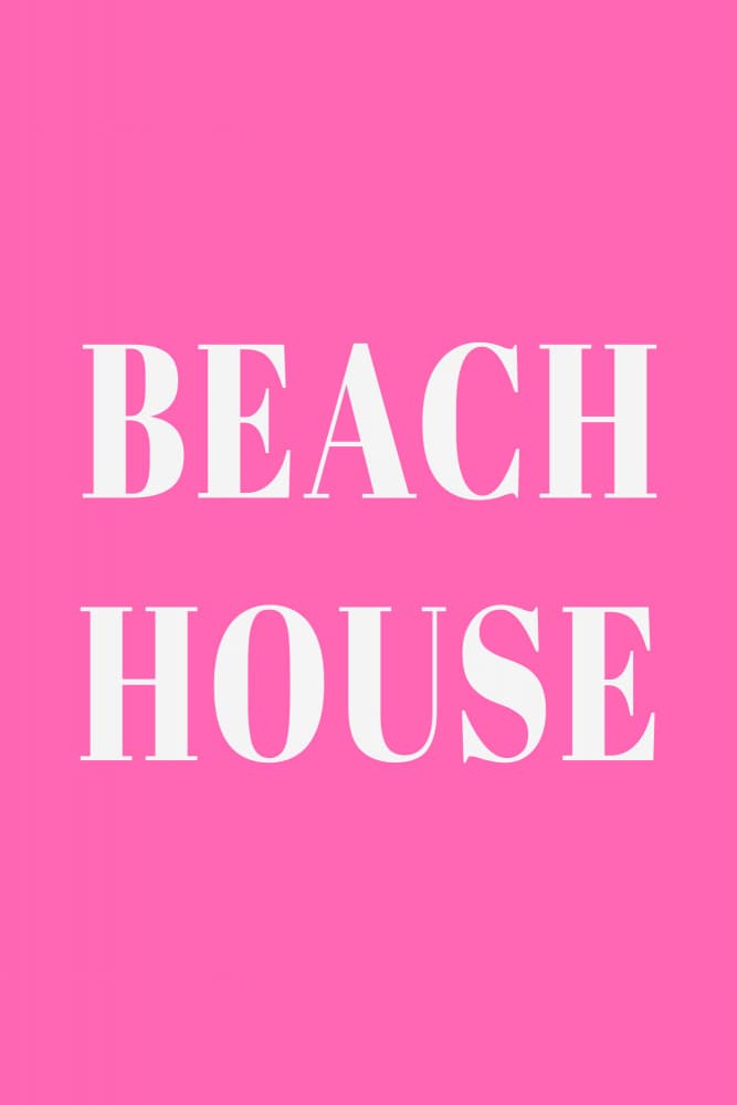 Hot Pink Beach House by Karen Menzenbach — canvas wall art