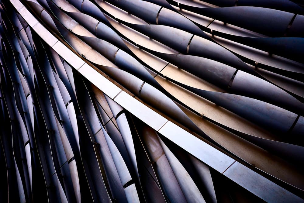 Sleek Architectural Waves by Mozart Chan — canvas wall art