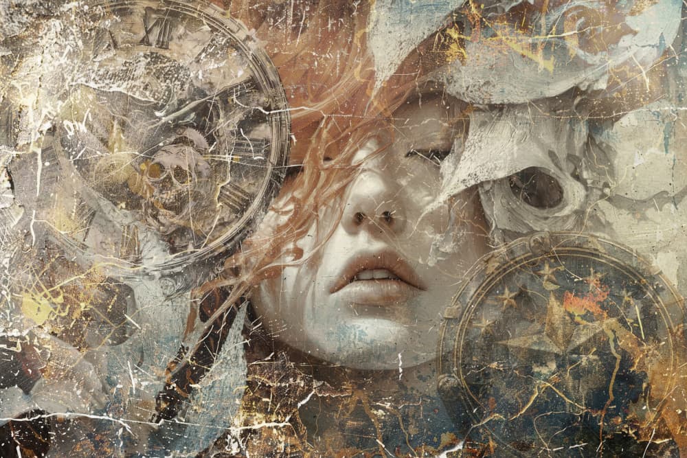 Ethereal Time Portrait by Rafal Kulik — canvas wall art