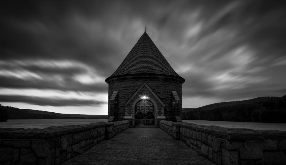 Dramatic Stone Tower by Ambar Saha — canvas wall art