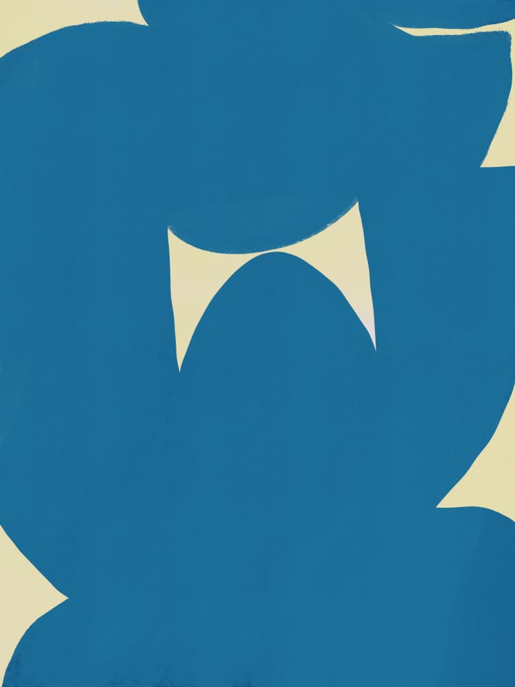 Organic Blue Abstract by Little Dean — canvas wall art
