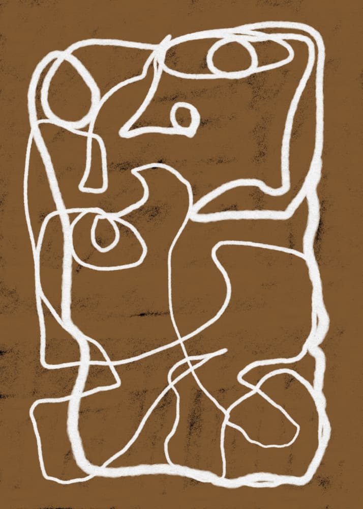 Abstract Line Face by Sharyn Bursic — canvas wall art