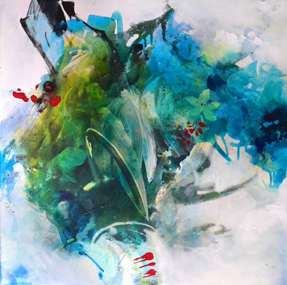 Fluid Bloom Abstract by Kirsten Handelmann — canvas wall art