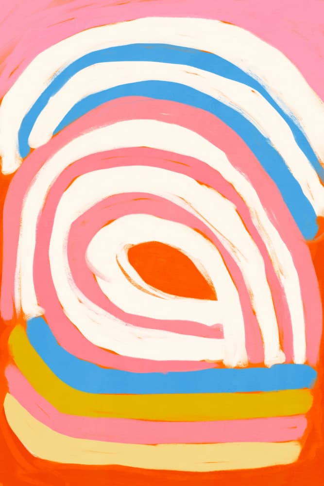 Colorful Abstract Arches by Treechild — canvas wall art