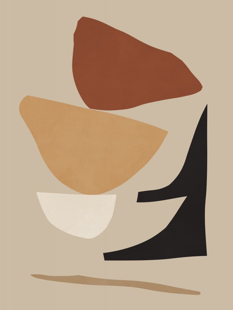Organic Abstract Shapes by Vitor Costa — canvas wall art