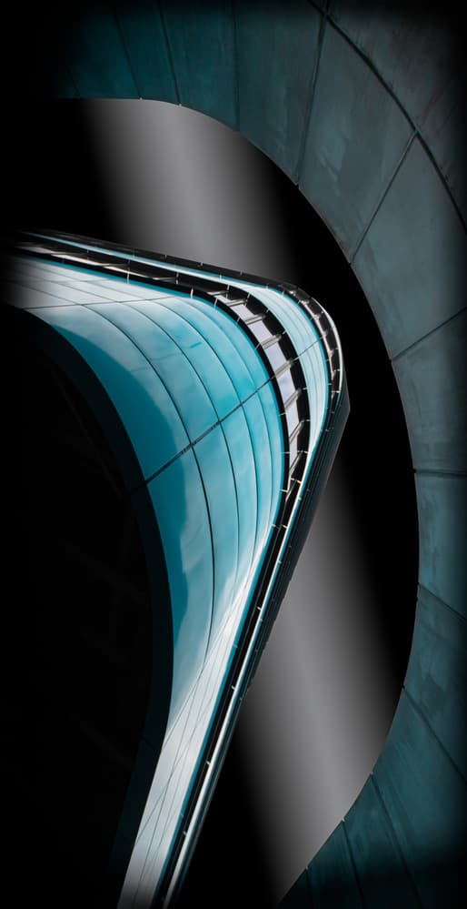 Sleek Blue Structure by Jörg  Vollrath — canvas wall art