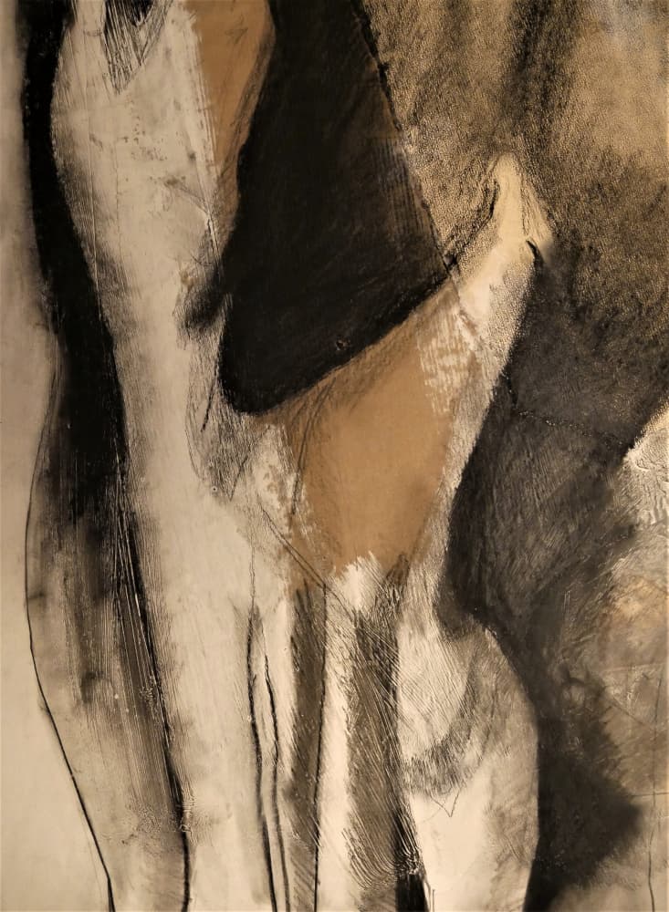 Elegant Abstract Nude by Doris Schmitz — canvas wall art
