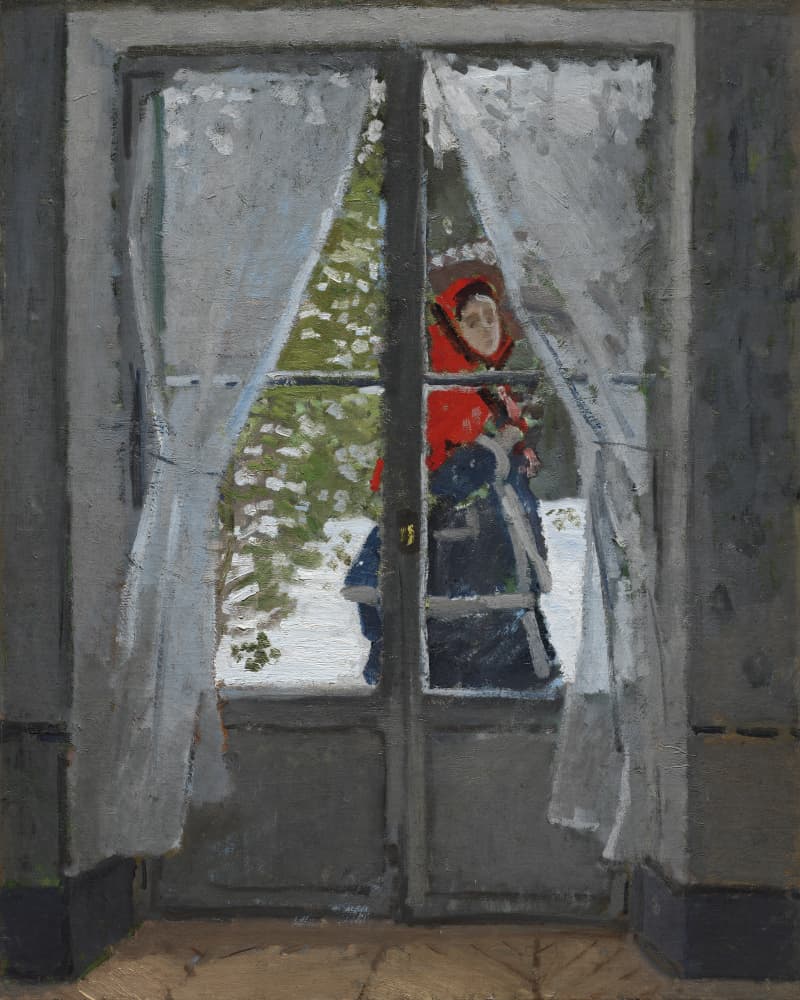 The Red Kerchief (ca. 1868–1873) by Claude Monet — canvas wall art